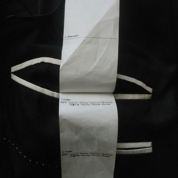 (SOLD) Strellson L-Rick-James Black 100% Virgin Wool Blazer Jacket Size EU 48 U… - Picture 11 of 12
